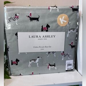 Laura Ashley Cotton Percale King Sheet Set
